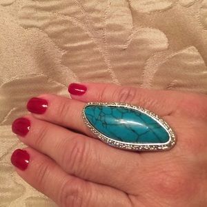 Beautiful adjustable turquoise costume jewelry.