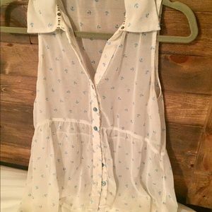 Beach Tank - Anchor Print - Roxy