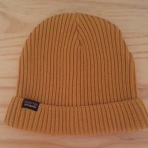 Patagonia beanie hat in mustard