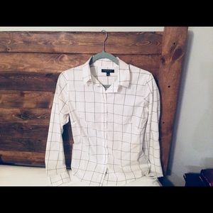 Banana republic white button blouse