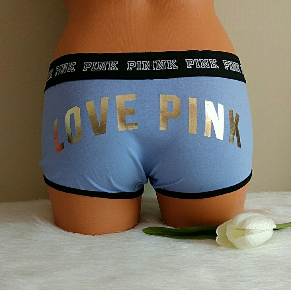 Size S,M,L PINK VICTORIA'S SECRET LOGO BOYSHORT - Picture 4 of 4