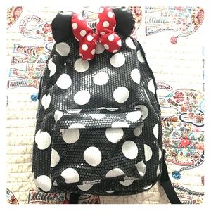 Disney Parks sequin Minnie backpack - NWOT