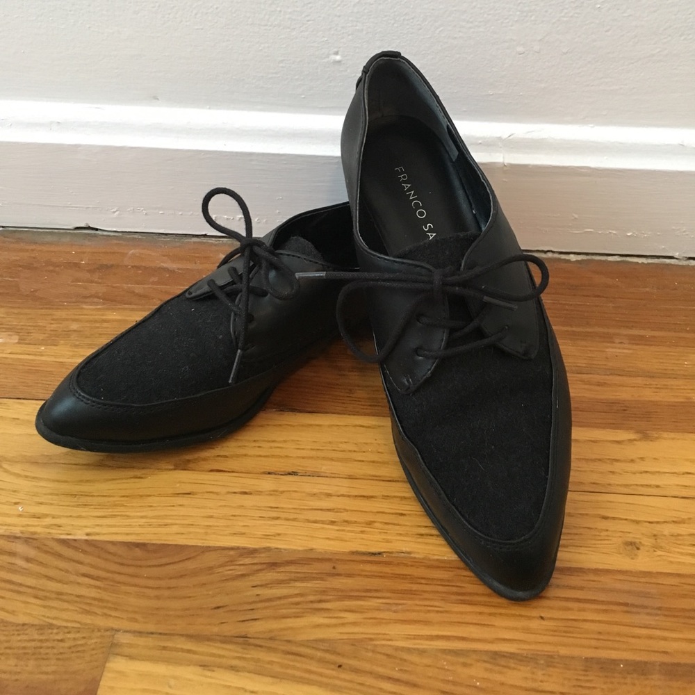 Black Leather Oxfords
