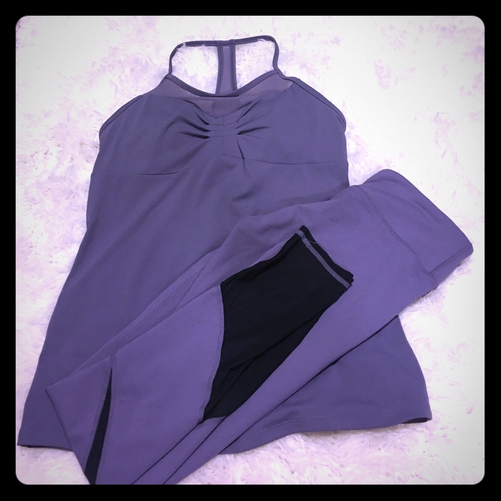 Fabletics - purple outfit w top and leggings