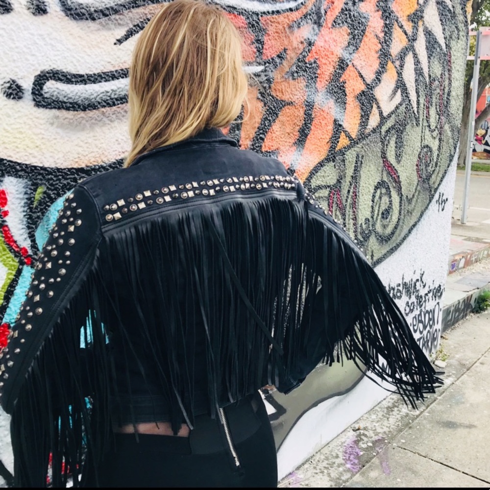 SOLD Coachella moto jacket by Guess - Picture 3 of 8
