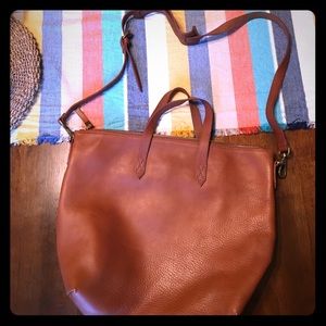 Large brown leather Crossbody