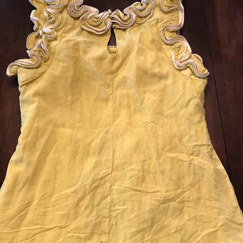 Baraschi Yellow Ruffled Top - Picture 3 of 3