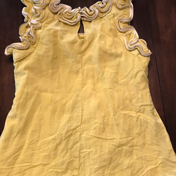Baraschi Yellow Ruffled Top - Picture 3 of 3