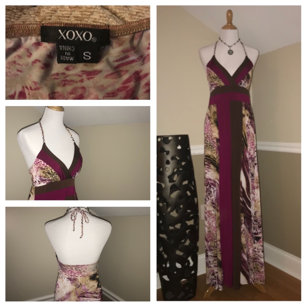 XOXO Halter Maxi Dress