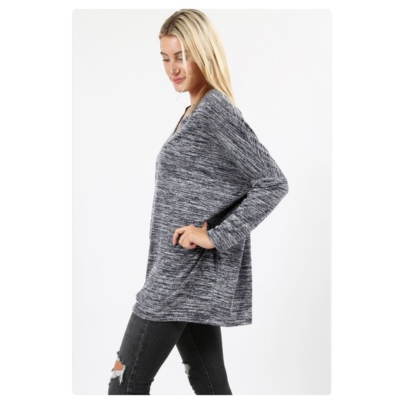 SOFT V NECK LOOSE FIT TUNIC - Picture 2 of 5