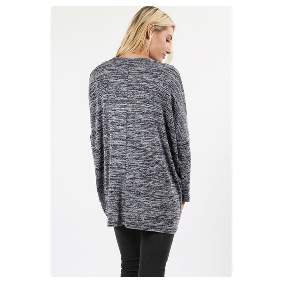 SOFT V NECK LOOSE FIT TUNIC - Picture 3 of 5