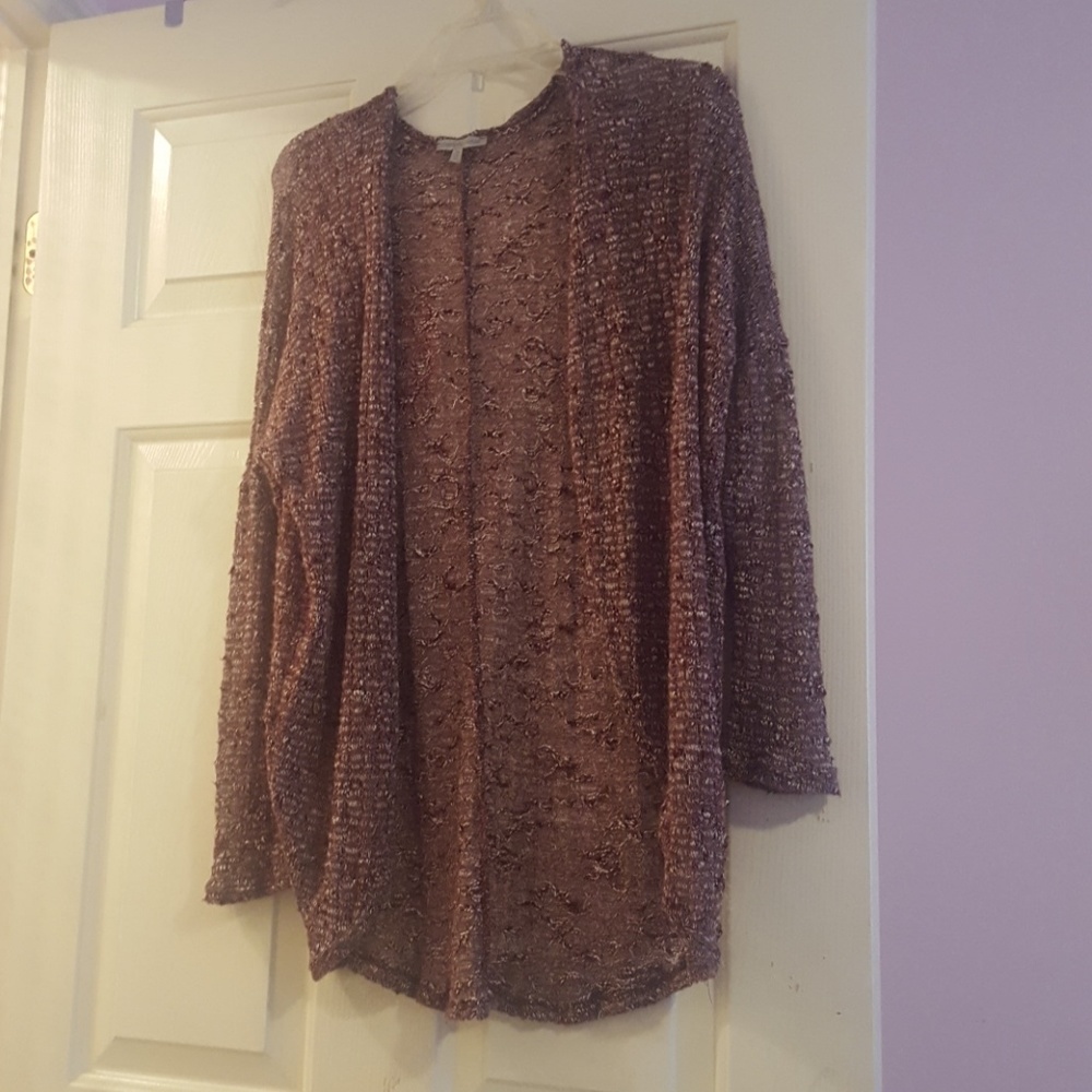 Maroon open cardigan