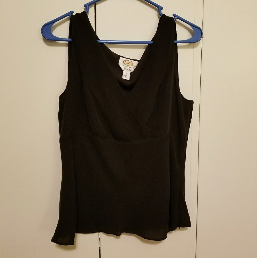Talbots Black Silk Top Size 10
