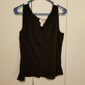 Talbots Black Silk Top Size 10