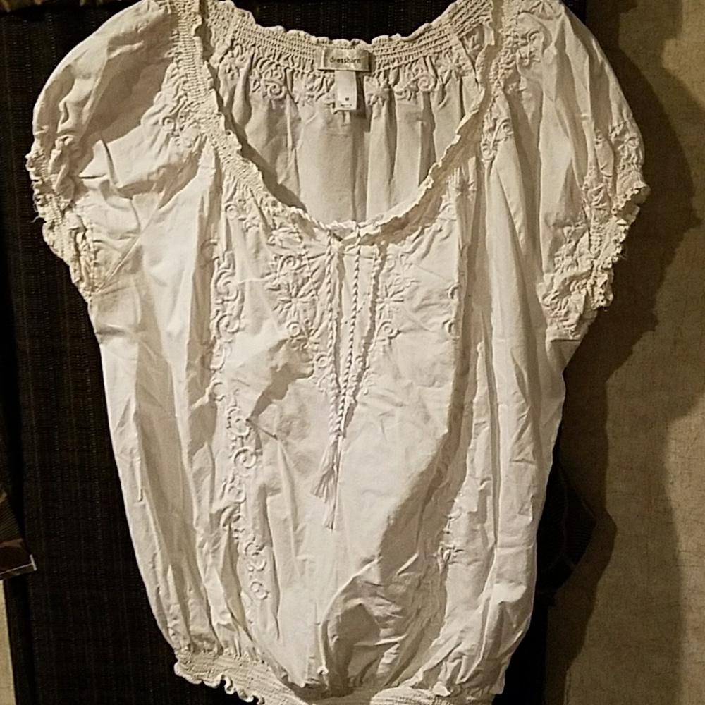 White boho blouse