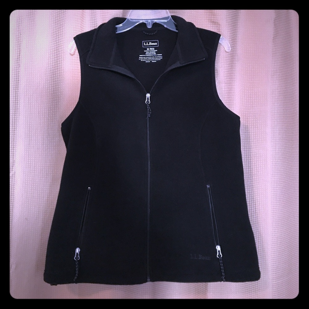 L.L. Bean Black Fleece Vest