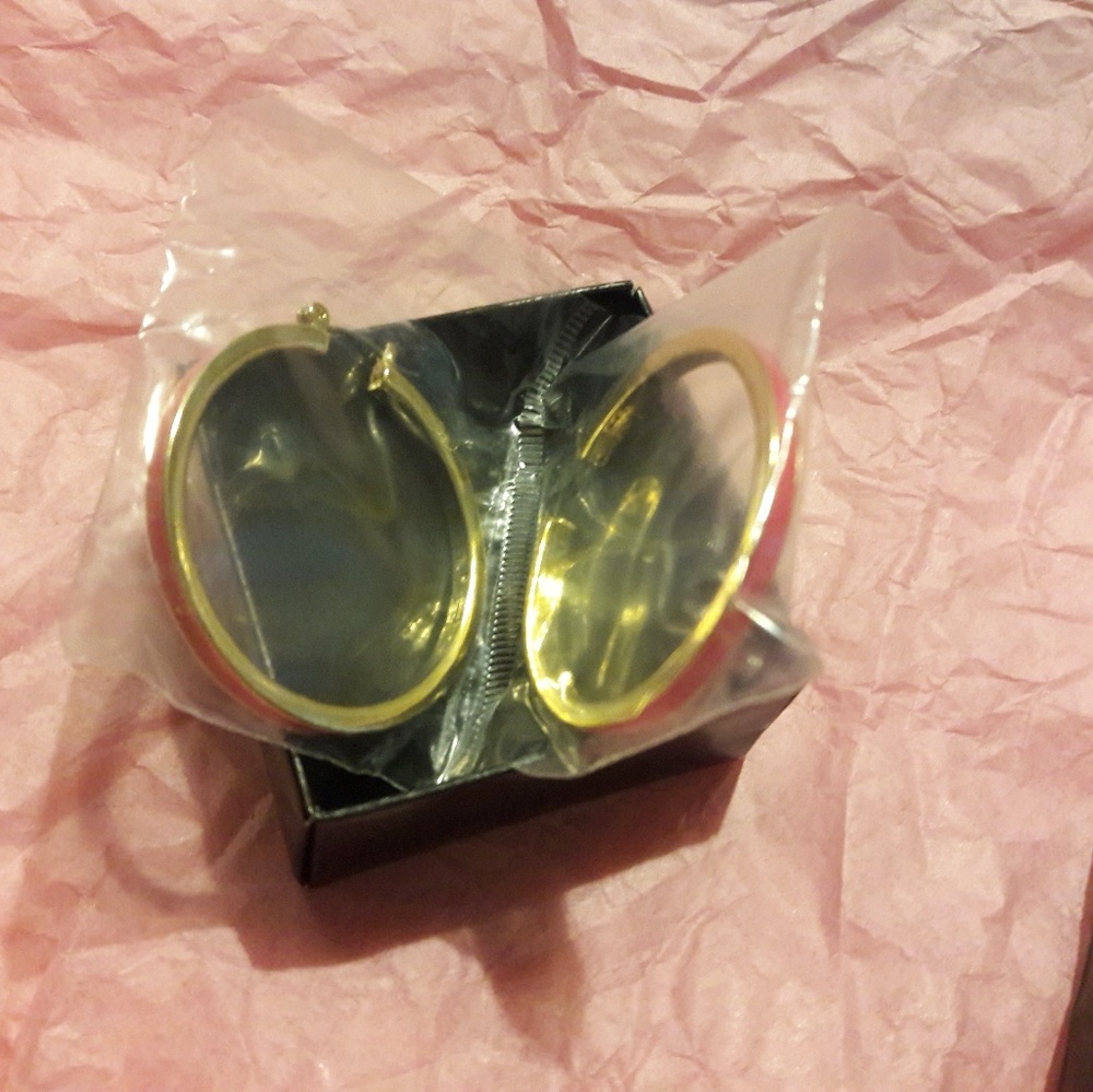 Gold/Pink Hoops