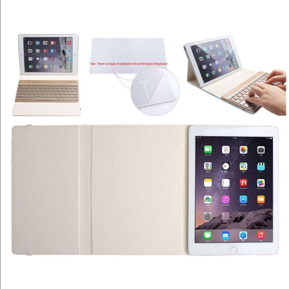 Apple I-pad 4, 3 & 2 cover with Keyboard - Picture 3 of 8