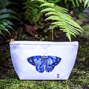 Blue Tiger Moth Accessory Pouch