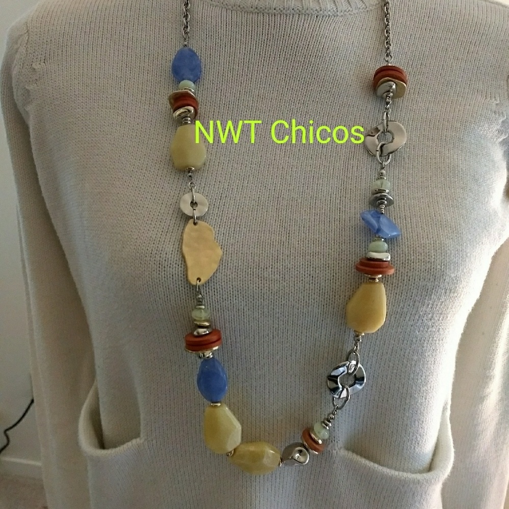 NWT Chico's long necklace with gorgeous accents!
