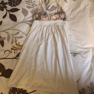 🎉Victoria’s Secret White with Gold-sequin Dress