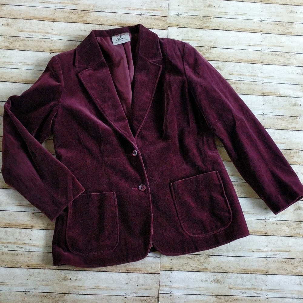 **SOLD**Vintage Tan F Jay Velvet Blazer