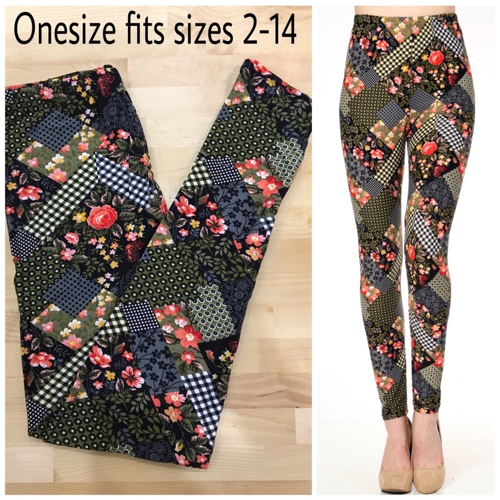 🆕floral patch print leggings