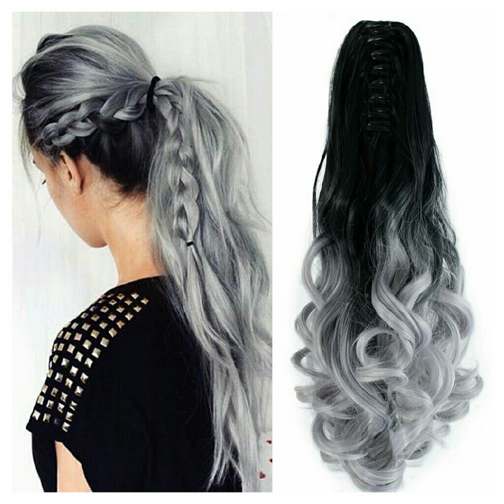 Grey ombre ponyclip