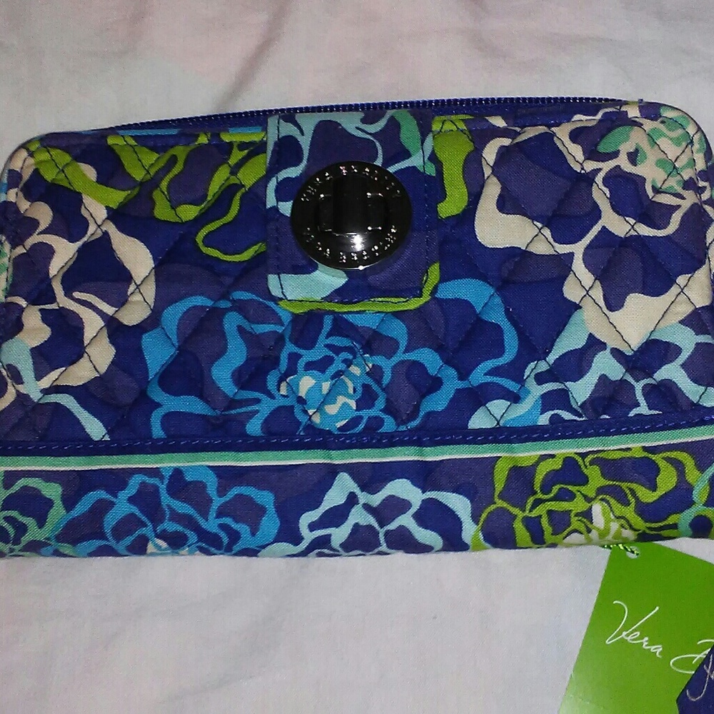 Vera Bradley Turn Lock Wallet Katalina Blues