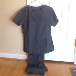 Gray scrubs