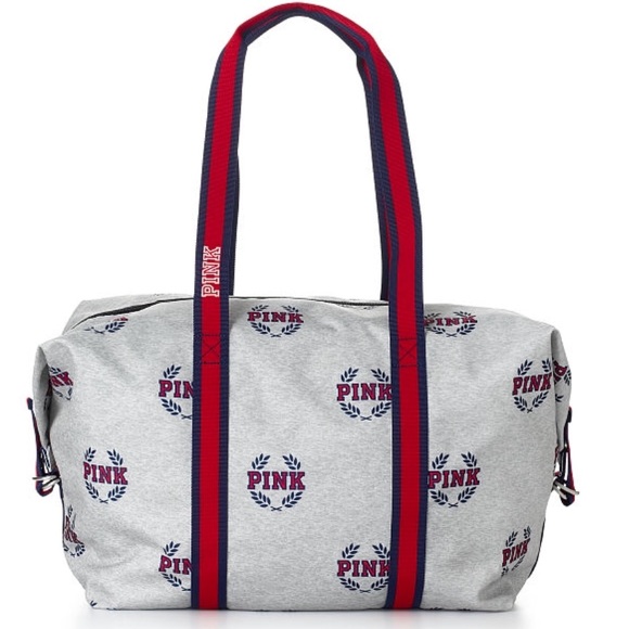 PINK Victoria's Secret Handbags - Victoria’s Secret Pink Charcoal Heather Logo Tote