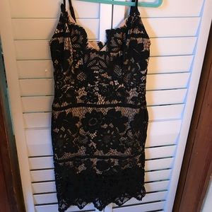Black lace dress