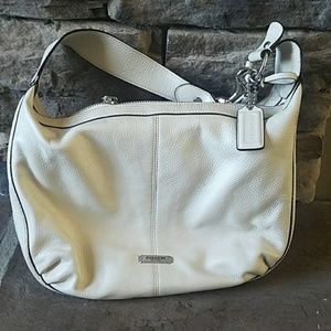 Coach purse. Pearly winter white
