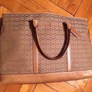 New! Coach Signature Leather briefcase/laptop bag