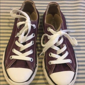 Girls size 12 Burgundy Converse Shoes