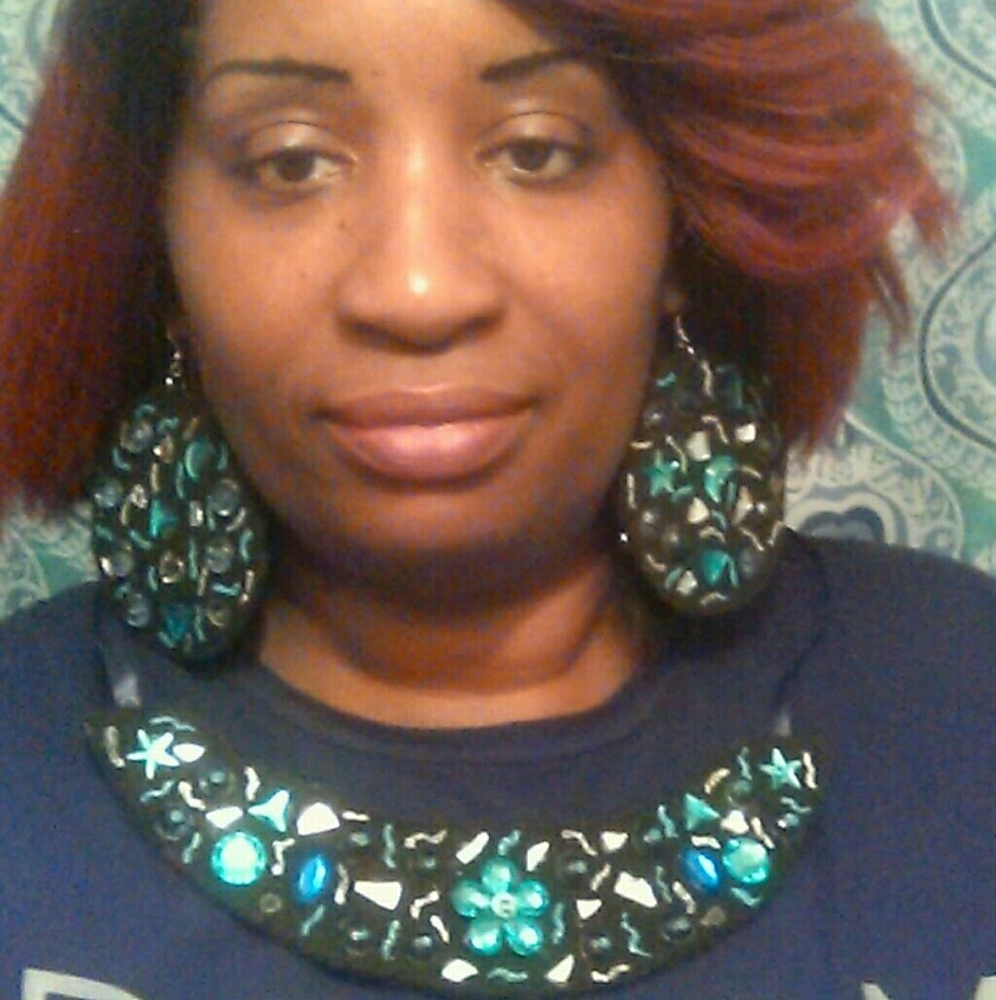 Broken glass in the night sky.. jewelry set