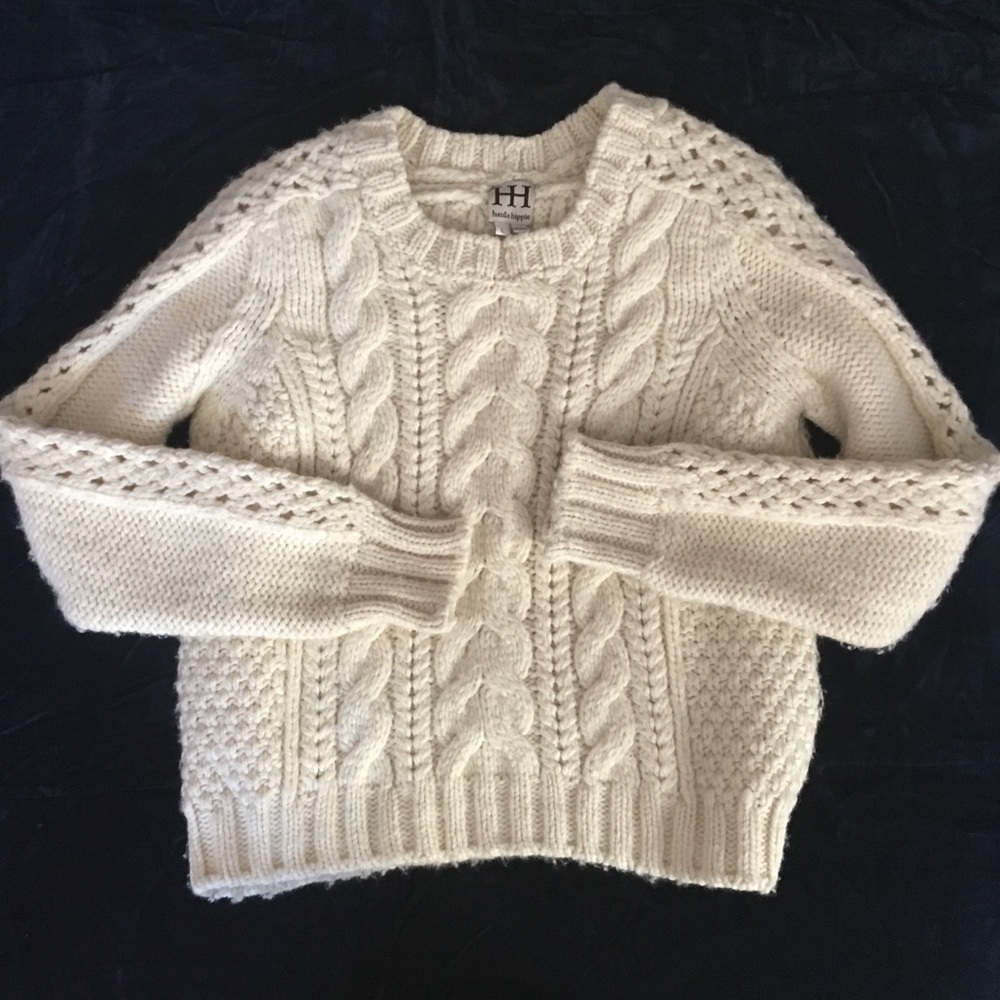 Haute Hippie fisherman sweater merino wool