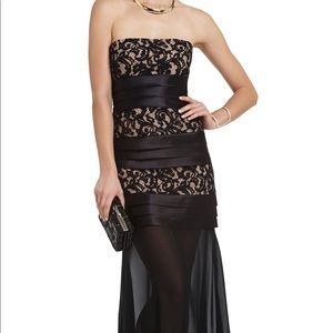 Dark navy blue SHADIE BCBGMAXAZRIA gown