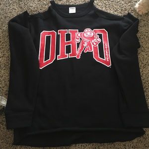 Ohio State Pink Cold Shoulder Shirt