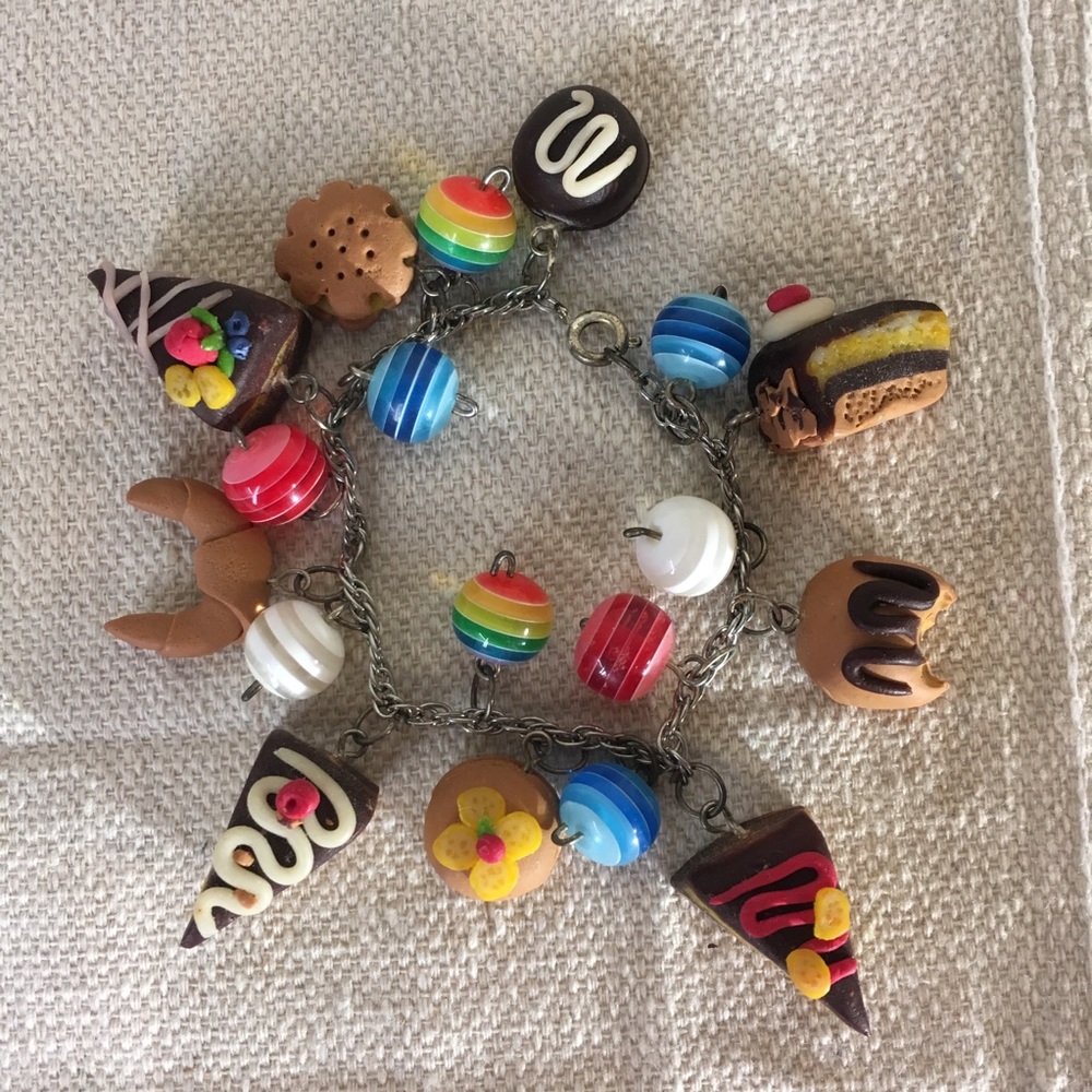 Handmade polymer clay Kawaiia dessert bracelet 🍰