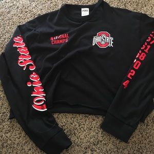 Ohio State long sleeve cutout tee