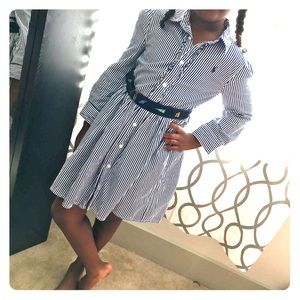 Girls Ralph Lauren stripped button down dress