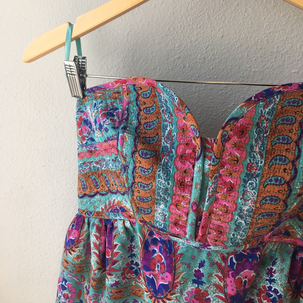 Anthropologie Maple Strapless Dress