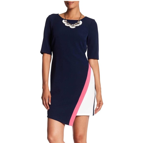 Signature by Robbie Bee Dresses & Skirts - Robbie Bee - Asymmetrical Hem Shift Dress