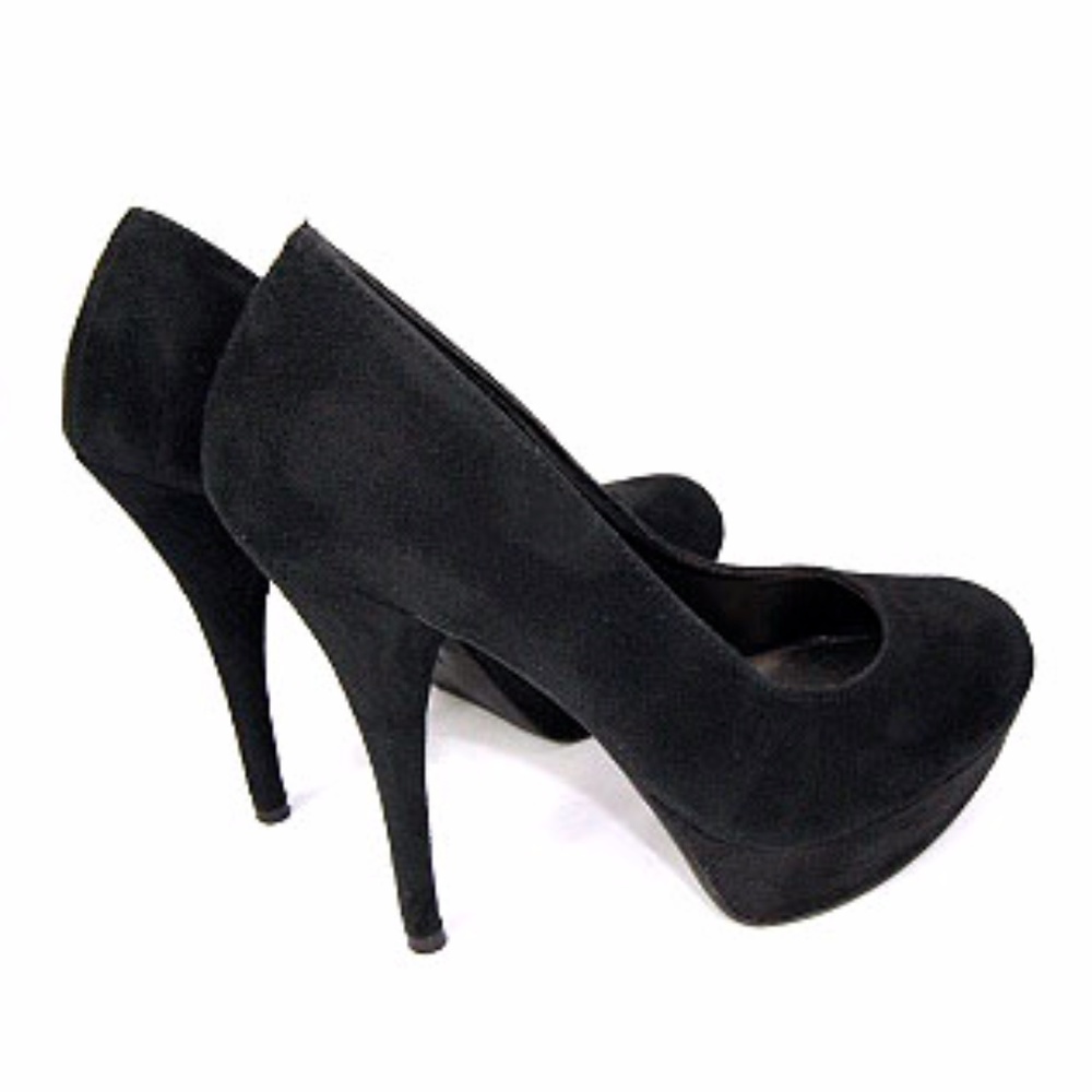Brash Black Suede Pump 8.5