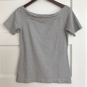 J. Crew cold shoulder striped top