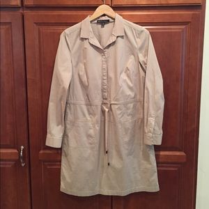 Brooks Brothers khaki shirt dress 8