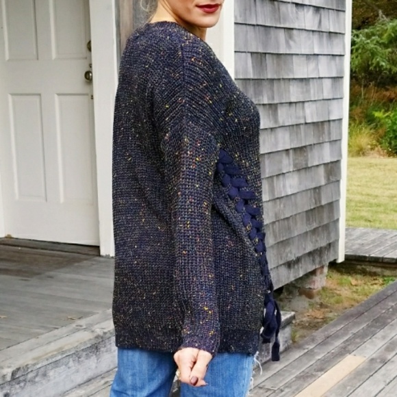 LACE UP DETAILED KNIT SWEATER - Picture 4 of 4