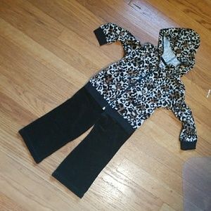 Fleece cheetah outfit