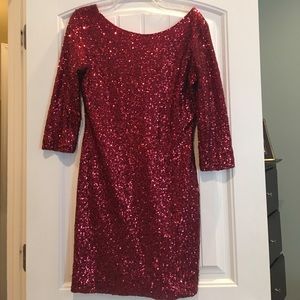 Beautiful red sequin cocktail dress